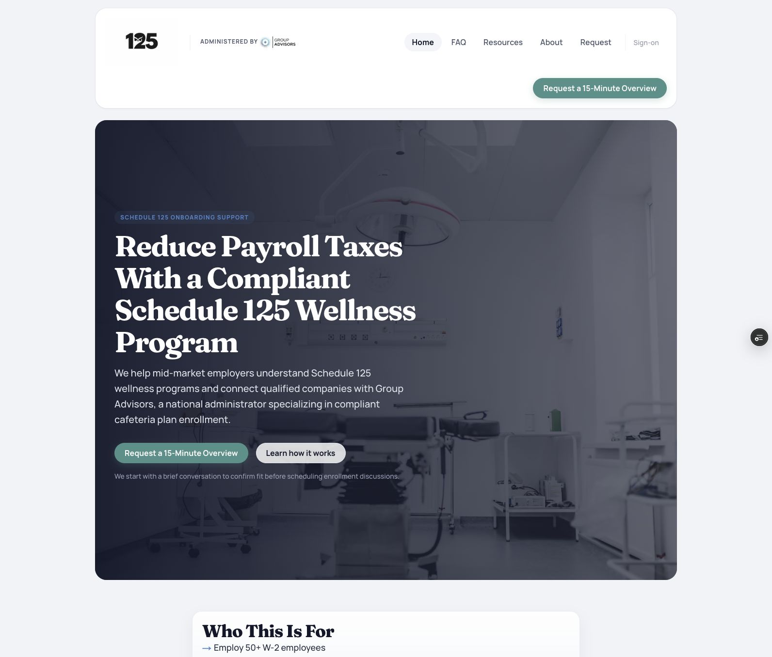 Get125 public website preview