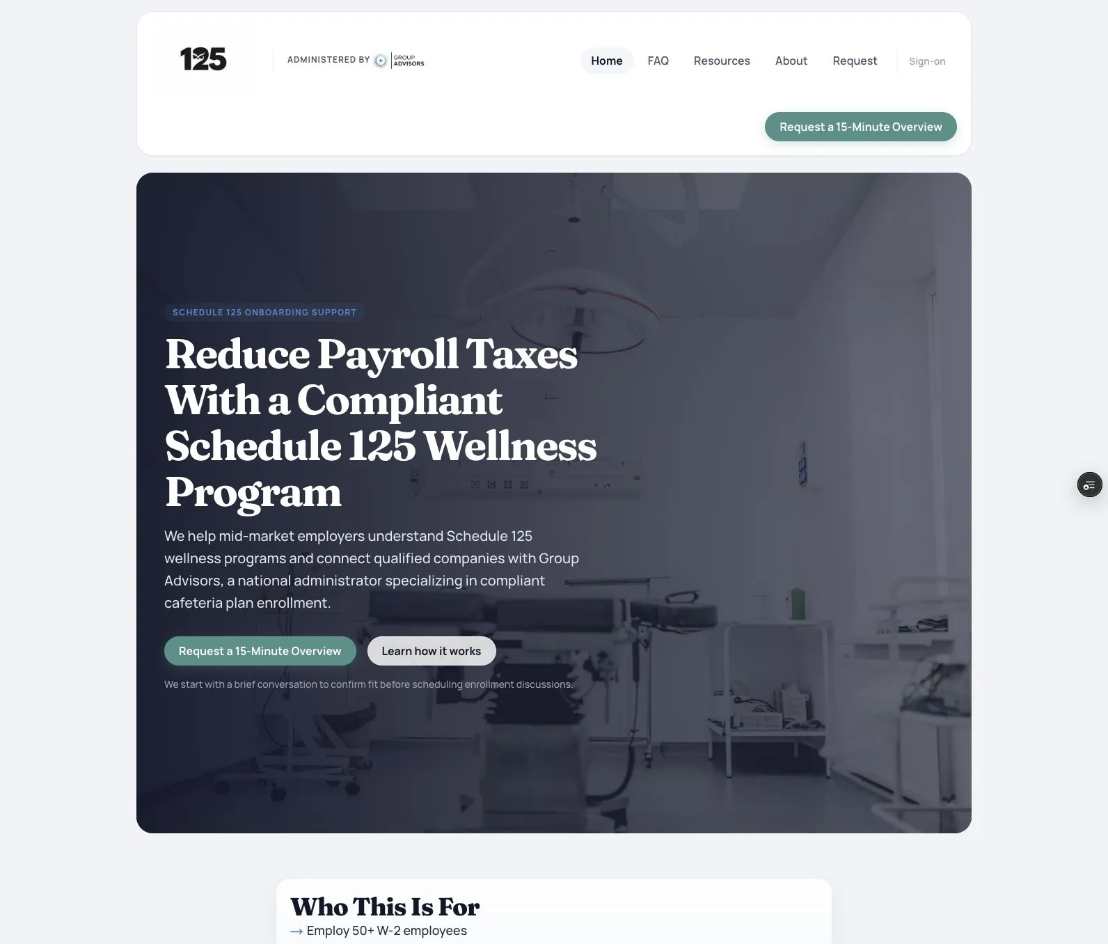 Get125 public website preview